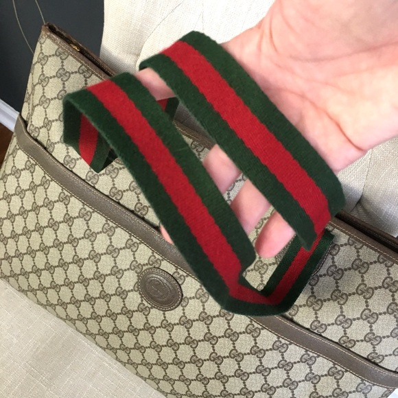 Gucci authentic brown monogram coated canvas large tote bag - Picture 7 of 16